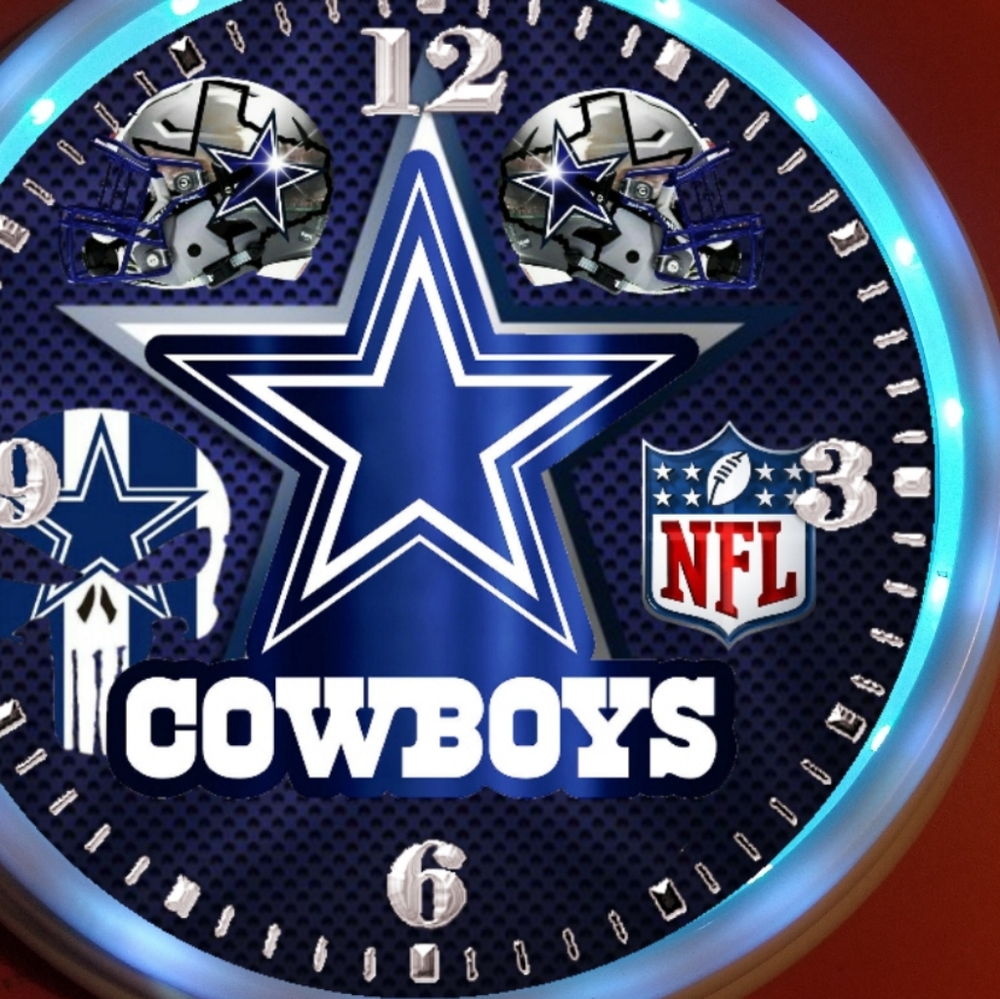 Dallas cowboys twin helmet clock